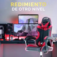 Silla de Juegos Profesional con Masajeador Ergonómica de Oficina con Altura Ajustable y Respaldar Rebotable - details 43