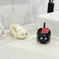 Adorno de escritorio, caja de jabón con forma de gato, estante de almacenamiento creativo exquisito, soporte multiusos para jabón, balcón - details 6