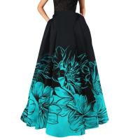 Falda Bohemia Floral aline para mujer, maxifalda larga con bolsillo para playa, vestido de fiesta de cintura alta, swing grande, Verano - details 4
