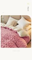 Funda de edredón de Cachemira Artificial, funda de edredón cálida de doble cara, forro polar, manta de cama, doble uso, gruesa, cálida, Invierno - details 5