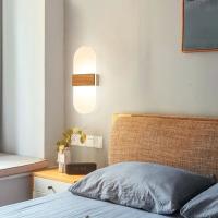 Lámpara de pared moderna de estilo japonés para decoración del hogar, luz Led decorativa montada en la pared, minimalista, para dormitorio - details 1