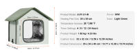 SucceBuy Casa elevada para gatos con calefacción, temperatura ajustable y temporizador, tela Oxford 600D, verde (pequeño) - details 6
