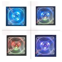 Ventilador de Refresco LED Xuanfengxia para Hombre de 8 cm para Escritorio y Servidor - Silencioso, Cambio de Color, Disipación de Calor, 12V, Diseño Transparente con Efectos de Iluminación Vibrantes, Ventilador de Enfriamiento para Escritorio |   carcasa - details 1