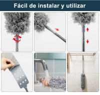 Juego de cepillos de limpieza de polvo, microfibra telescópica, eliminación de polvo, cepillo de polvo flexible para muebles de coche, limpieza del hogar - details 11