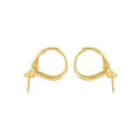 Latón color oro de 18 quilates, compatible con cuentas de medio agujero con ganchos de medio pasador para pendientes, joyería de alta calidad, accesorios para manualidades. - details 48