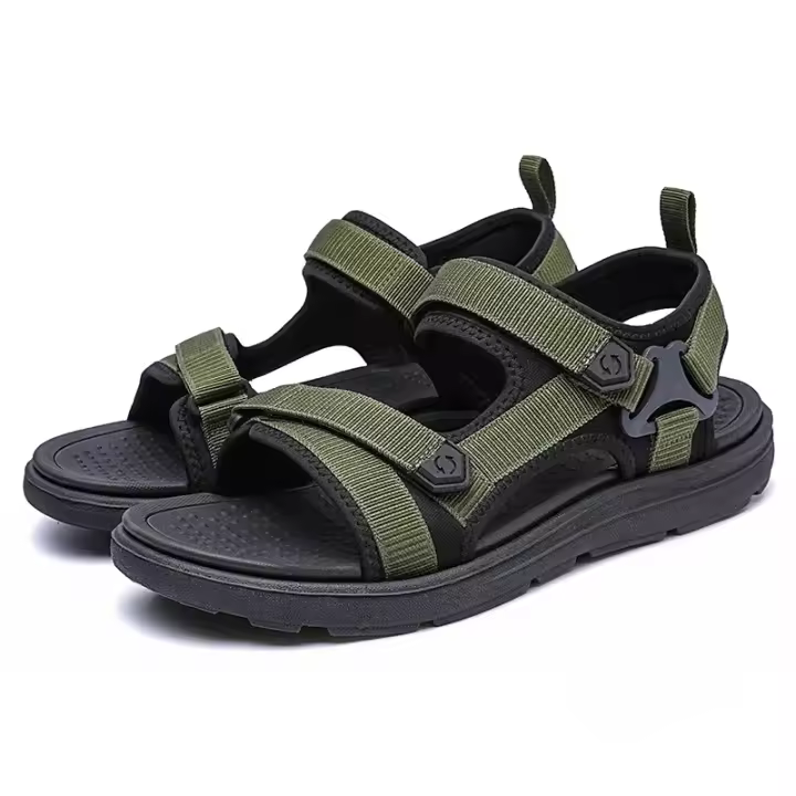 Sandalias transpirables antideslizantes para hombre, zapatos informales de plataforma, cómodos, para exteriores, vacaciones, playa, Verano - 1