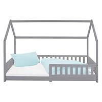ML-Design ML-231/Kinderbett + Rausfallschutz 200x90cm Hellgrau