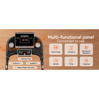 RENESTAR Home, 0-15% Inclinación automática, cintas de correr plegables de 3HP para correr y caminar, capacidad de peso de 300 libras, cinta de correr inclinada equipada - details 2