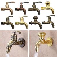 Grifo de apertura rápida de metal, boquilla de inodoro antigua, grifo de agua fría, Estilo Vintage, grifo de lavabo de jardín al aire libre - details 2