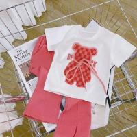 Conjunto De Verano Para Bebés Niñas Con Camiseta De Rayas Y Pantalones Flared 2 Piezas Ropa Infantil Casual De Algodón Y Poliéster - details 1