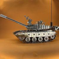 Tanque de batalla principal chino T99 de acero inoxidable, modelo de aleación 1:32, adornos, juguetes terminados - details 6