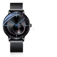 WOKAI de lujo premium Malla de acero inoxidable con reloj de calendario de moda ultrafino Reloj luminoso impermeable para deportes de ocio para hombres - details 6