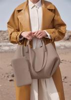 Bolso de mano de color sólido para mujeres, material de cuero de vaca, bolso de axila, moda - details 14