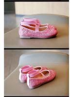 Bailarinas con purpurina Mary Janes para niñas, zapatos de fiesta elegantes para niños, zapatos de rendimiento de princesa, Color sólido, banda elástica - details 12