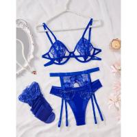 Lencería Sexy Para Mujer En Encaje Transparente Conjunto De Sujetador Y Bragas Push up Briefs Lencería Erótica Conjunto De Bragas Y Sujetadores - details 4