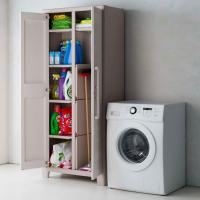 Almacenamiento de Resina Impermeable 2 Puertas y 8 Baldos Ajustables en Altura Beige/Arena - details 6