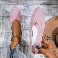 Zapatos planos de tacón plano para mujer, calzado plano plegable, cómodo y poco profundo, Color negro y liso - details 1