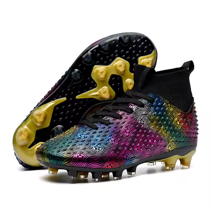 Las zapatillas de fútbol transpirables de caña alta para hombre y mujer son antideslizantes y resistentes al desgaste. - 1