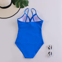 Traje de Baño de Una Pieza Sexy sin Espalda con Volantes Material de Poliéster - details 9