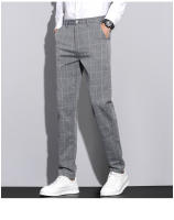 Pantalones Casuales de Verano 2025 para Hombres Ajuste Delgado, Línea Recta, Estilo de Negocios Tendency, Sin Hierro, Resistente a Arrugas - details 2