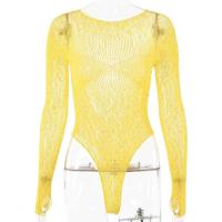 Mameluco Ustado ropa de mujer transparente de manga larga, top, camiseta de diamantes artificiales brillantes, mono de fiesta y club, - details 0