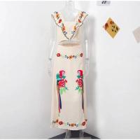 OUWU Conjunto de Top corto estampado para mujer, manga elegante con volantes, cuello cuadrado, sin mangas, Falda plisada de cintura alta, nuevo para 2024 - details 0