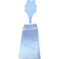 BUNO-Conjunto elegante de 2 piezas para mujer, Tops lisos con espalda al aire + faldas largas lisas, trajes de moda para fiesta de graduación de medianoche - details 10