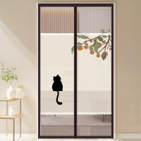 Puerta mosquitera magnética con malla magnética resistente, adecuada para puertas de entrada de apartamentos, etc., a prueba de mosquitos, apta para mascotas y niños. - details 4