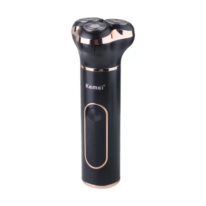 Kemei-Afeitadora eléctrica recargable para hombre, maquinilla de afeitar de uso en seco y húmedo, IPX7, impermeable, Mini máquina de afeitar para hombre, hoja afilada rotativa 3D, KM-1315 - 1