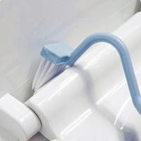 Cepillo de limpieza de inodoro, depurador de Wc portátil en forma de S, mango curvo lateral doblado, esquina, 2Uds. - details 1
