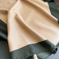 Bufanda cuadrada de seda para mujer, pañuelo suave de marca de lujo, Hijab, chal para el pelo, diadema, 90x90cm - details 4