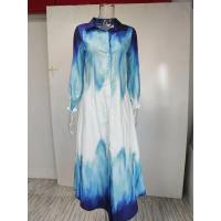 Vestido largo de verano para mujer, elegante, estampado, con botones, abertura lateral. - details 16