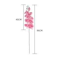 9 ramas artificiales de Phalaenopsis de cabeza, flor de orquídeas de mariposa Artificial hecha a mano realista, flores falsas de tacto Real - details 0