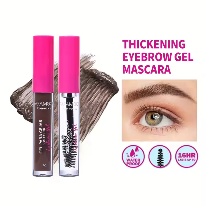Kit de Gel para Cejas Impermeable Tono Auborno Rico Fijación Duradera Maquillaje de Ojos de Calidad - 1
