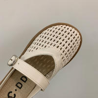 Nuevos Zapatos de Ballet Mary Jane Diseño de Red de Pesca Hueca con Correa - details 10