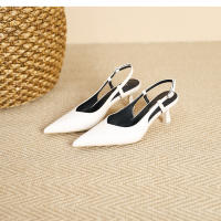 Zapatos de tacón de aguja con espalda hueca y punta de bolso de boca baja de nuevo estilo - details 32