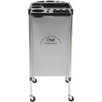 Carro plegable de peluquería, carrito de peluquería, carrito de trabajo, carrito de cosméticos con 5 cajones, para estilista, peluquería, peluquería, salón de belleza, color blanco - details 5