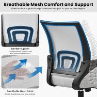 Silla de Oficina Ergonómica Transpirable, Ajustable en Altura, Soporte Lumbar, Giratoria para Max 136 KG - details 34