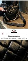 Marca Hong Kong textura avanzada2025Nueva bolsa de cubo bandolera con diseño de diamantes de alto sentido a la moda - details 2