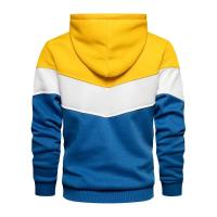 Sudadera con capucha de retales para hombre, ropa informal holgada de lana, ropa de calle cálida, moda masculina, prendas de vestir deportivas de otoño e invierno - details 13