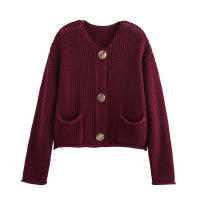 BUNO-Chaleco de punto sin mangas para mujer, ropa de botón, suéter elegante, camisetas sin mangas informales - details 29