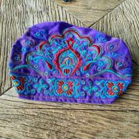Bandanas de flores bordadas a la moda, turbante de estilo étnico mexicano, gorros Vintage transpirables para cubrir el cabello para mujer - details 2
