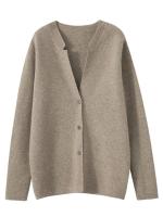 Chaqueta deportiva de lana para hombre, cárdigan de Cachemira con cuello en V informal a la moda, Chaqueta deportiva suave de punto de lana para otoño e invierno - details 12