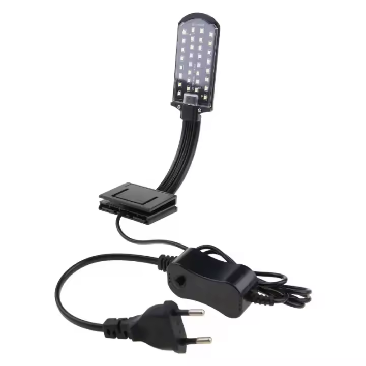 Pinza de Luz LED para Acuario, lámpara para Pecera, iluminación blanca y Azul Perfecta para Plantas acuaticas, Cultivo de peces tropicales - 1