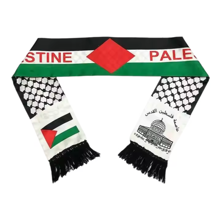 Pañuelo Personalizado De La Bandera De Palestina 14x130cm Impreso En Satén Para El Día Nacional De Palestina Dropping Shipping - 1