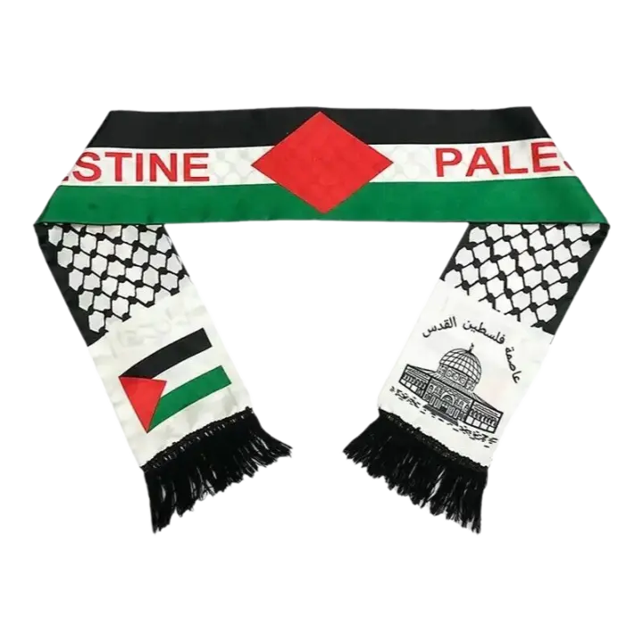 Pañuelo Personalizado De La Bandera De Palestina 14x130cm Impreso En Satén Para El Día Nacional De Palestina Dropping Shipping - 1