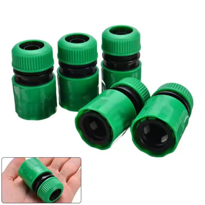Conector de acoplamiento rápido para manguera de 1/2 ", 5 uds., para riego de jardín, lavado de coches de plástico - 1