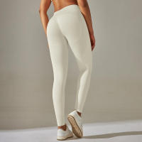 Leggings de yoga sin costuras para mujer, ropa deportiva de entrenamiento, pantalones deportivos de cintura alta - details 14