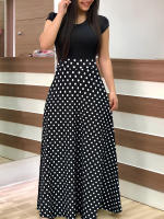 Vestido midi elegante de lunares para primavera/verano: corte sexy y vuelo, tejido cómodo y fácil de cuidar - details 0
