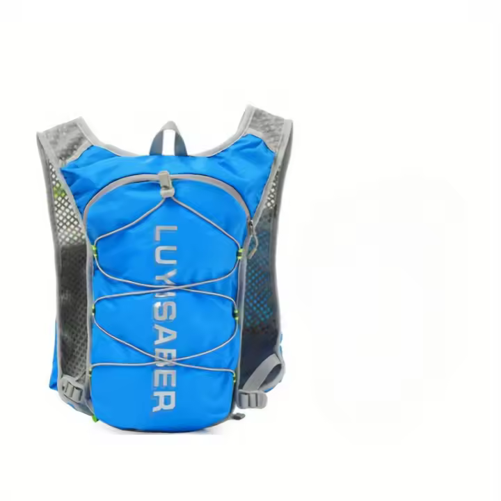 Mochila de hidratación ligera para maratón unisex - Mochila de ciclismo duradera de nailon con bolsillo de utilidad con cremallera para senderismo al aire libre y viajes, mochila de ciclismo - 1